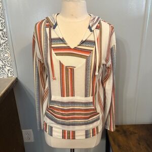NWT Wallflower Aztec Striped Hooded Lightweight Pullover (Juniors‎ Large)
